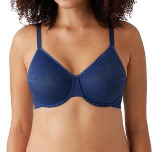 Wacoal 857210 Visual Effects Full Coverage Underwire Minimizer Bra 36DD BLUE